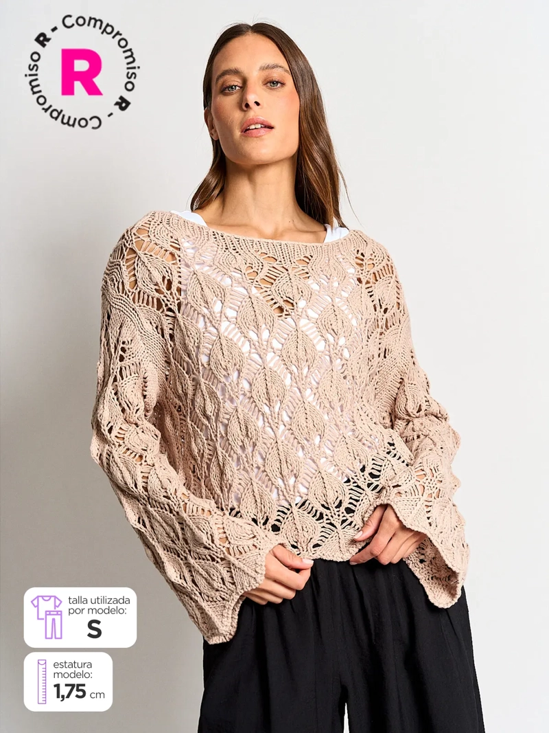 SWEATER MUJER MARQUIS ALGODÓN CALADO