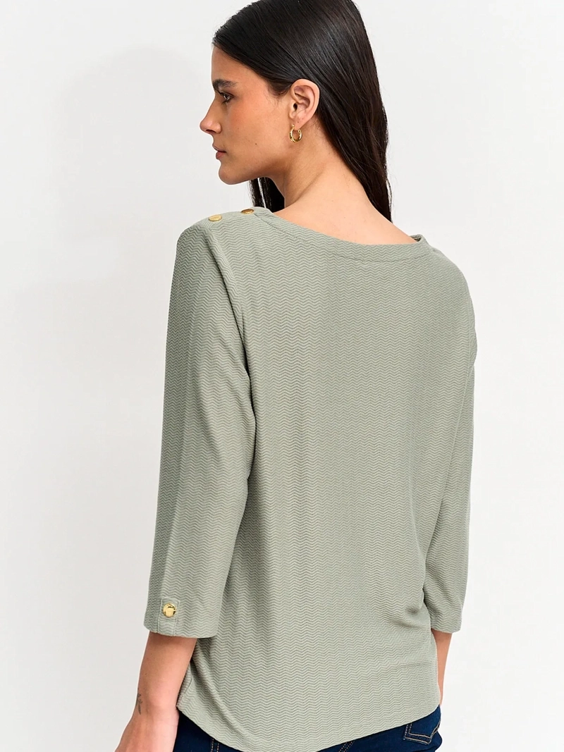 POLERA MUJER CACHAREL MANGA 3/4 TEXTURADA - 2