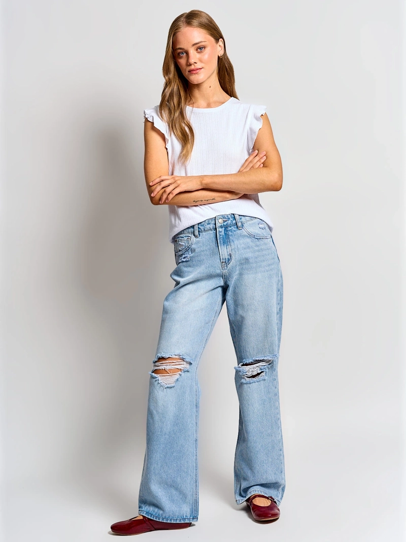 POLERA MUJER PEPE JEANS ALGODÓN VUELOS - 4