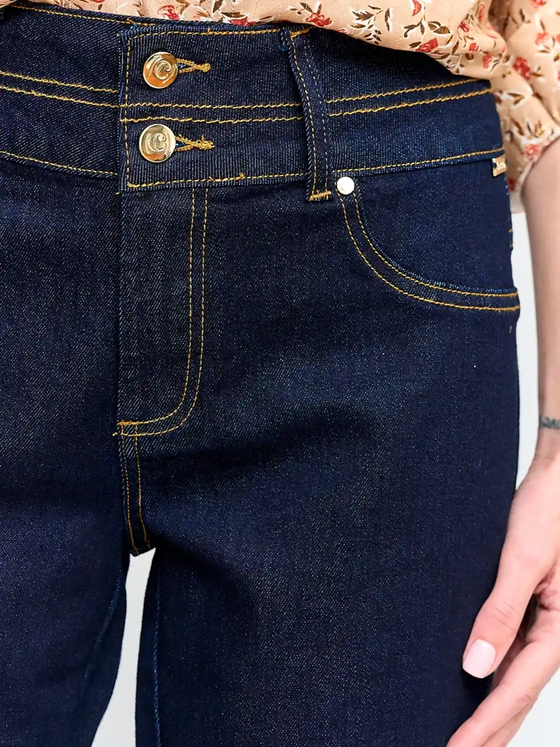 JEANS MUJER CACHAREL ALGODÓN RECTO PUSH UP - 4
