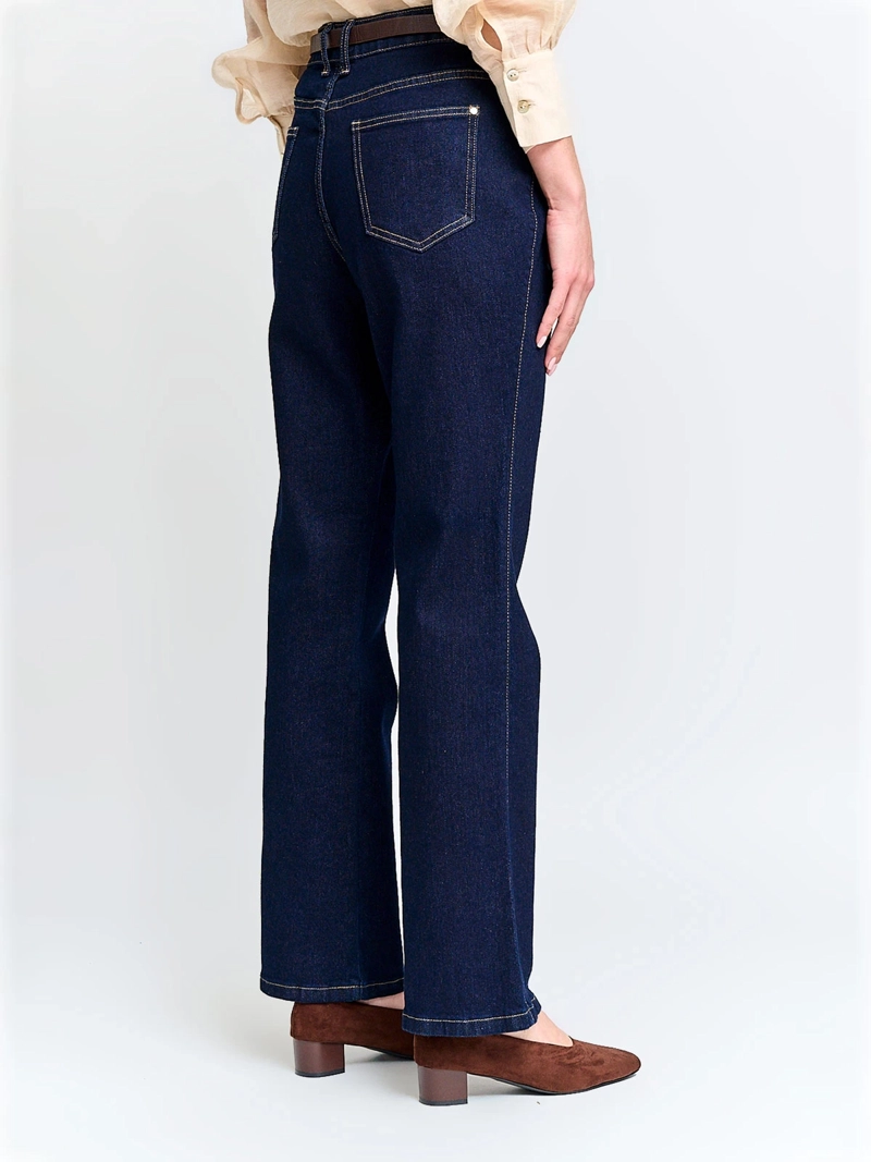 JEANS MUJER CACHAREL ALGODÓN RECTO CINTURÓN - 3