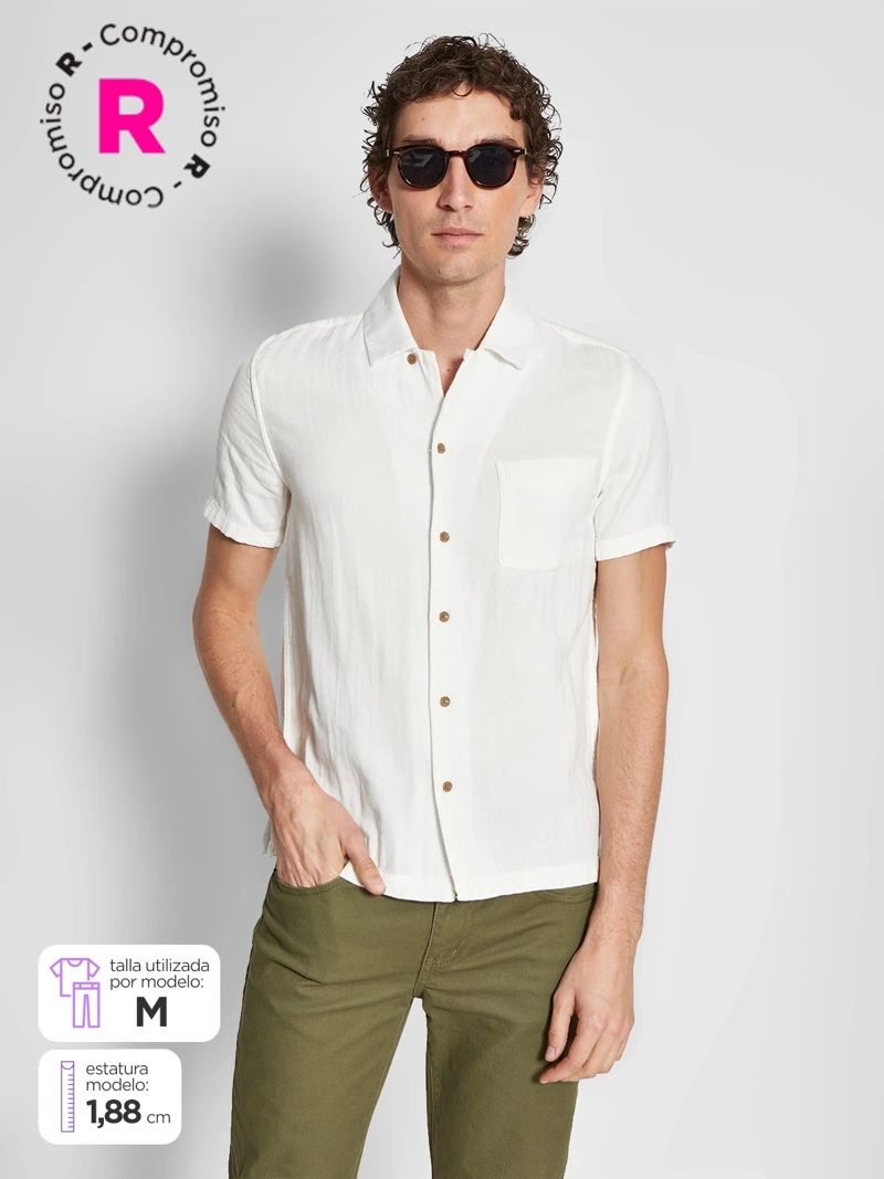 CAMISA HOMBRE AEROPOSTALE ALGODÓN MANGA CORTA TEXTURA - 1