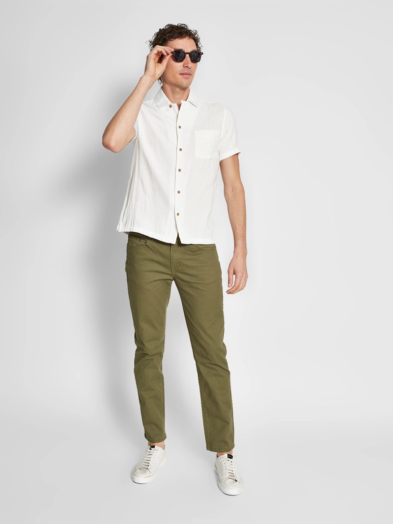 CAMISA HOMBRE AEROPOSTALE ALGODÓN MANGA CORTA TEXTURA - 4