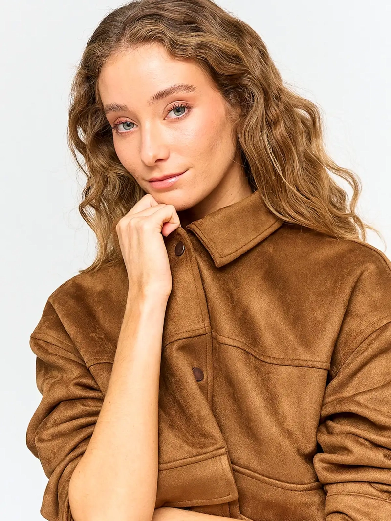 CHAQUETA MUJER INDEX EFECTO PIEL GAMUZA - 3