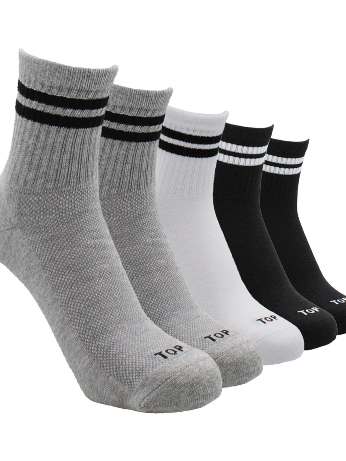 PACK 5 CALCETINES MUJER TOP DEPORTIVOS MEDIA CAÑA - 1