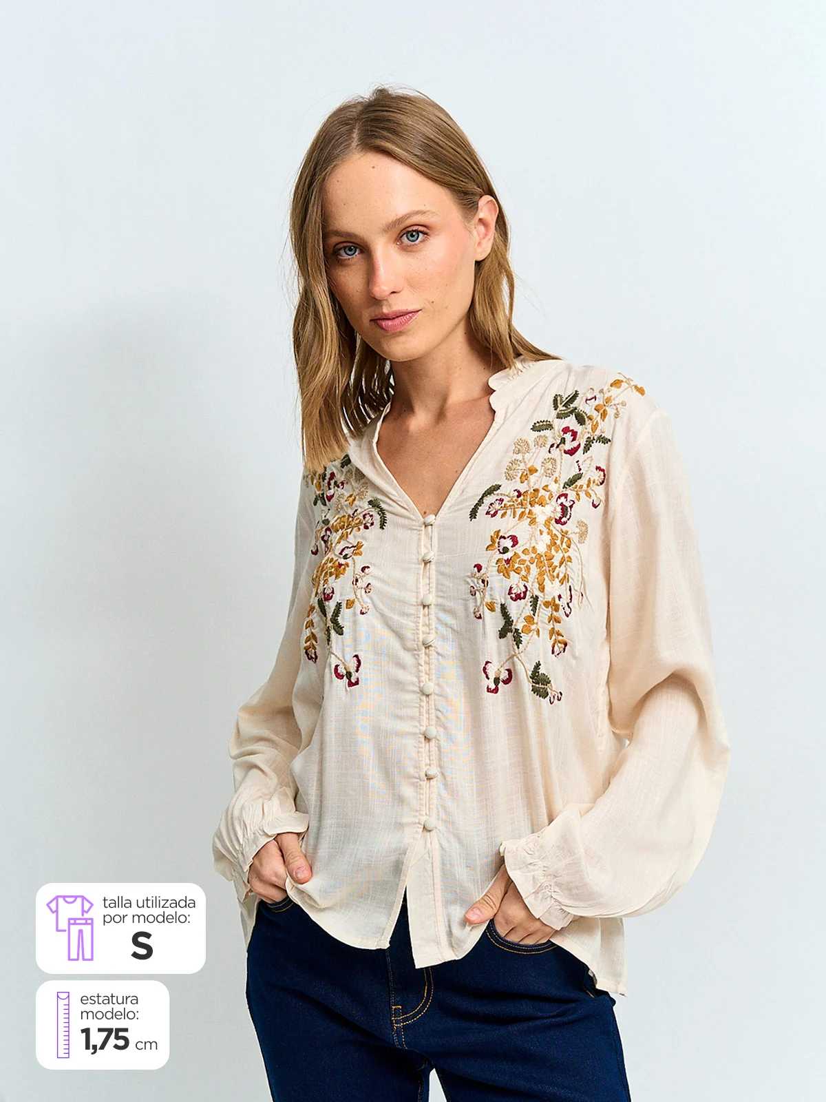 BLUSA MUJER TATIENNE MANGA LARGA - 1