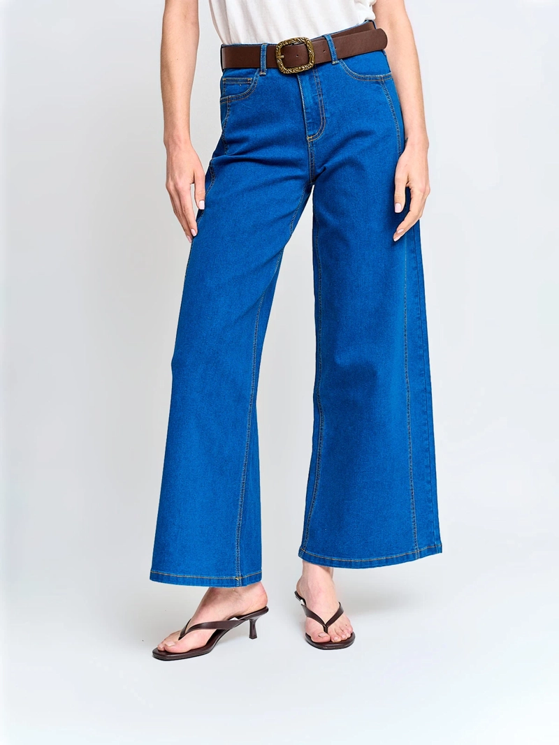 JEANS MUJER REGATTA ALGODÓN WIDE LEG - 2
