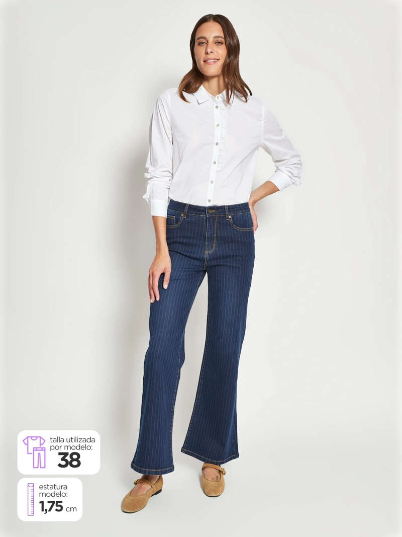 JEANS MUJER REGATTA ALGODÓN WIDELEG
