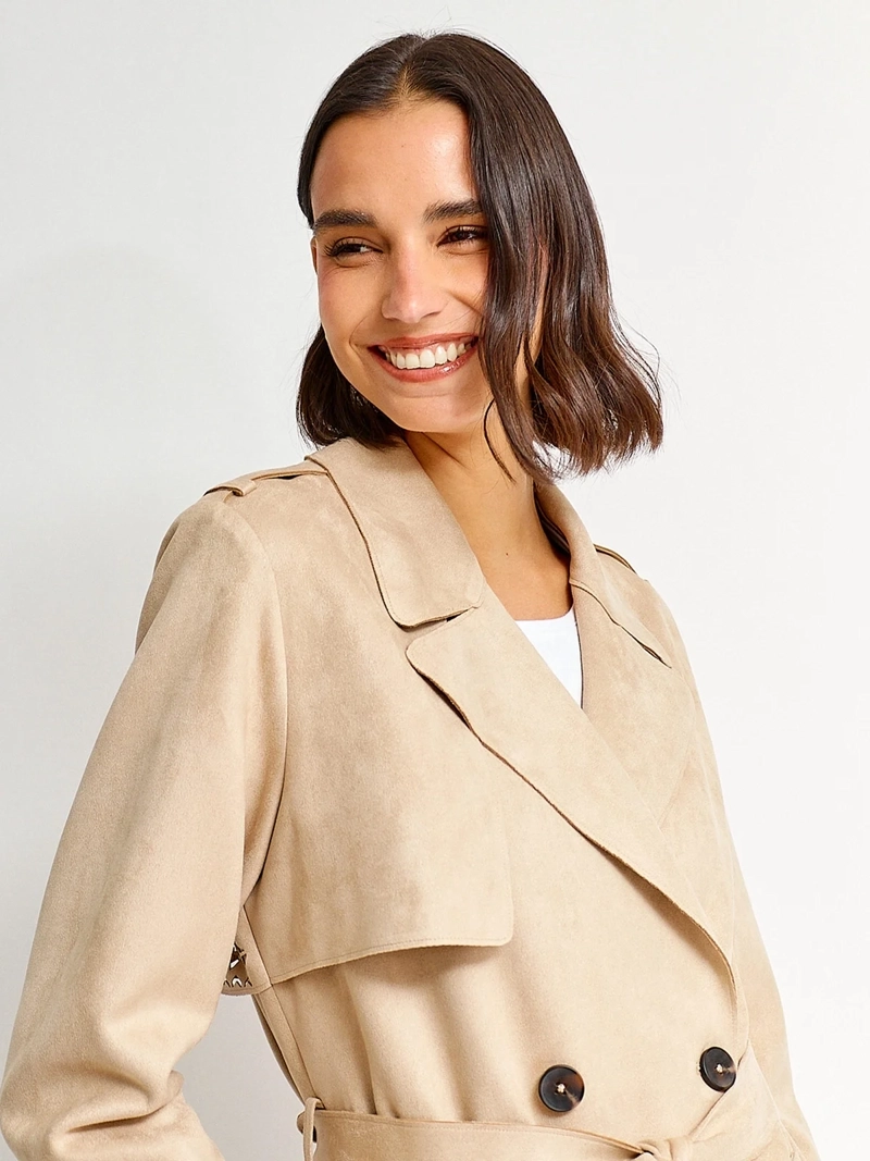 CHAQUETA MUJER CACHAREL EFECTO SUEDE APLICACIONES - 3