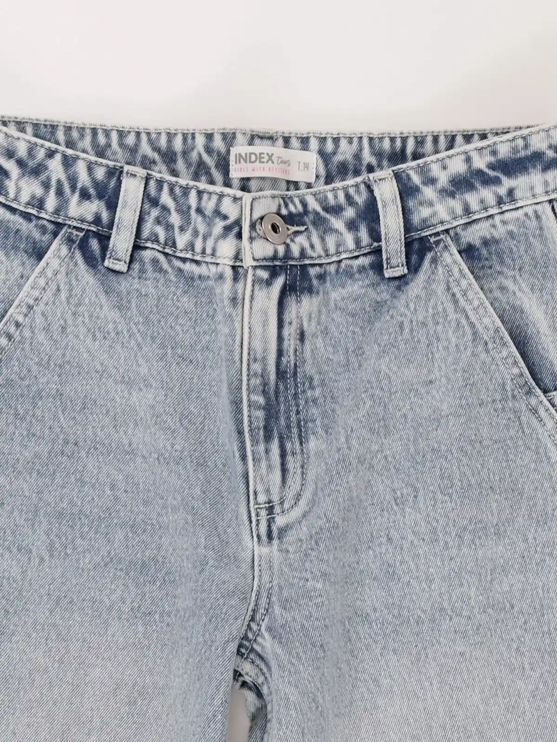 JEANS NIÑA INDEX ALGODÓN WIDELEG CARGO - 3
