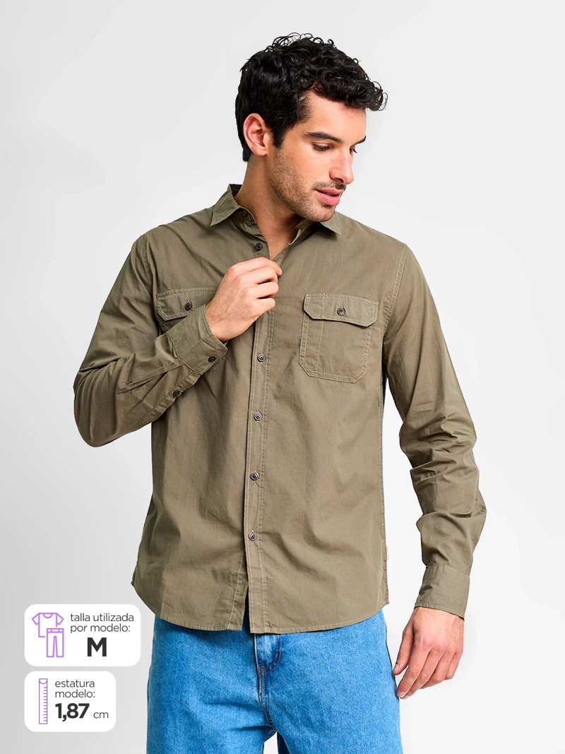 CAMISA HOMBRE ROBERT LEWIS ALGODÓN MANGA LARGA