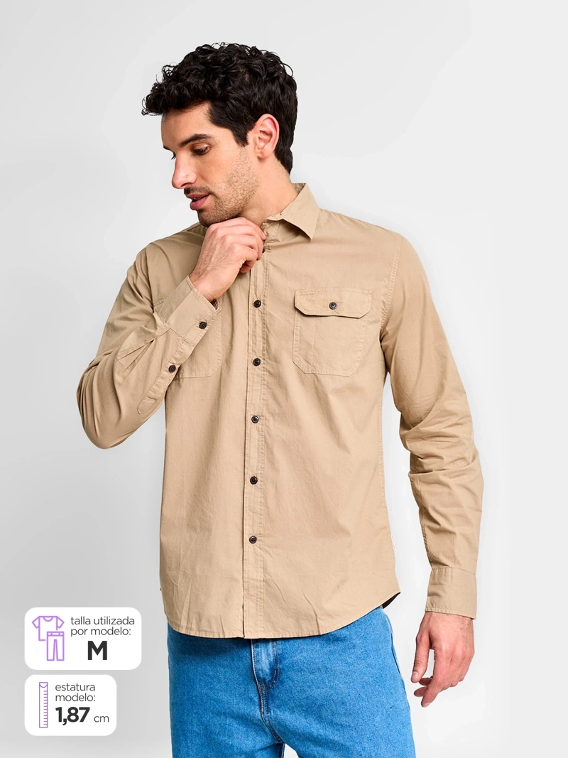 CAMISA HOMBRE ROBERT LEWIS ALGODÓN MANGA LARGA