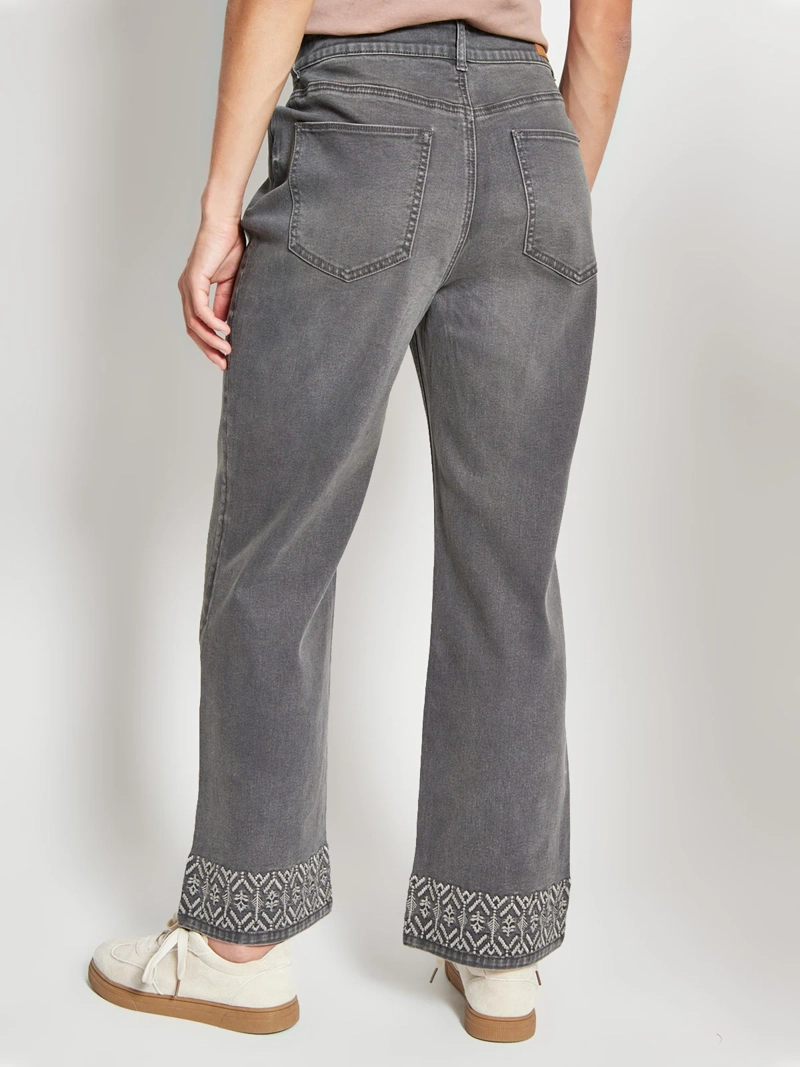 JEANS MUJER AZIZ ALGODÓN BORDADO - 3
