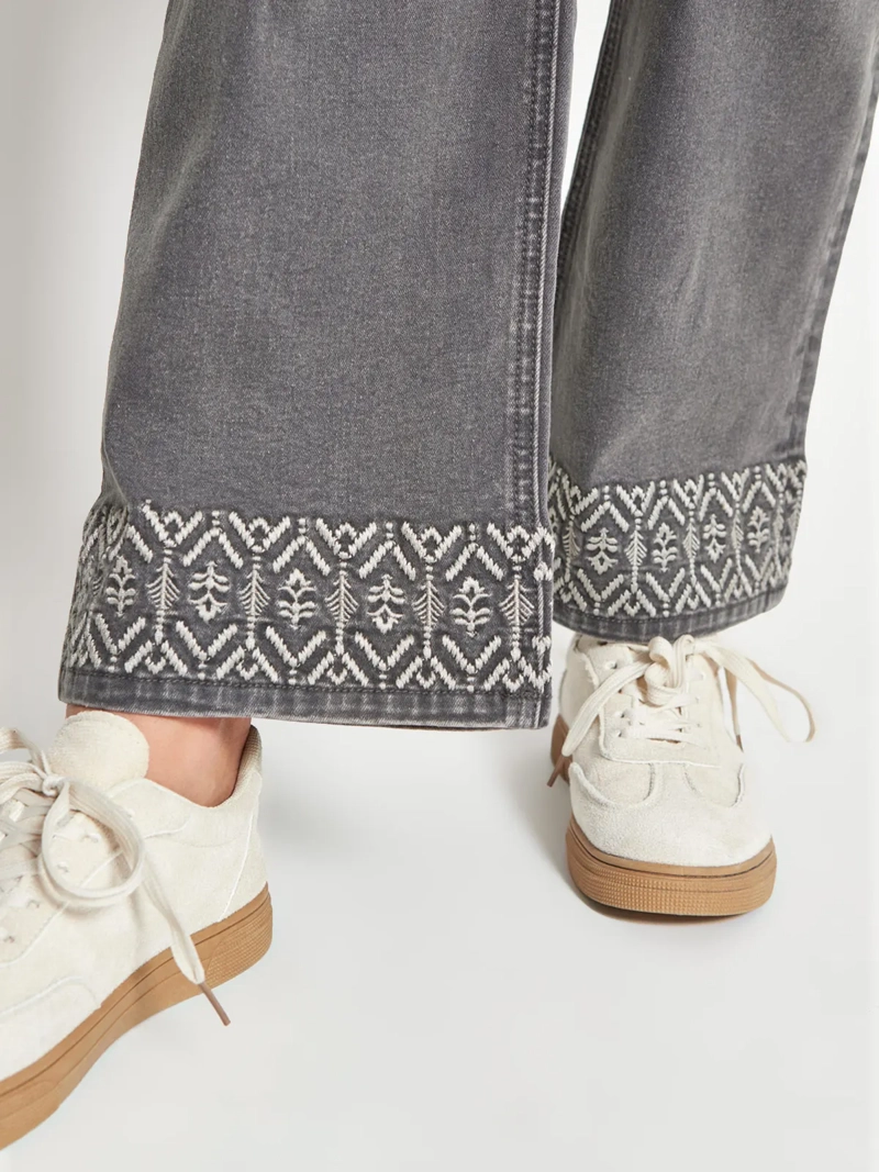 JEANS MUJER AZIZ ALGODÓN BORDADO - 4