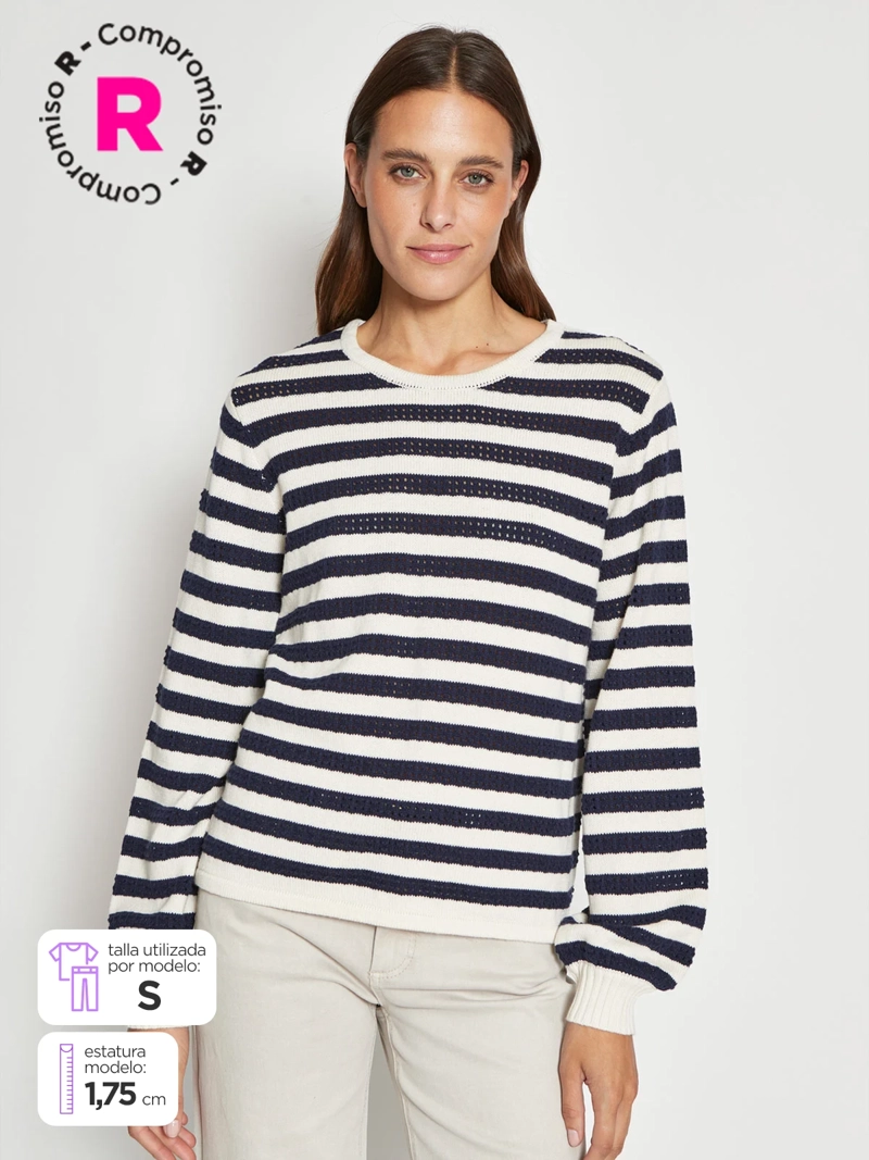 SWEATER MUJER REGATTA ALGODÓN MANGA LARGA CALADO - 1