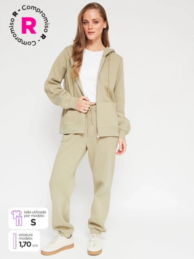 PANTALÓN DE BUZO MUJER INDEX ALGODÓN BÁSICO