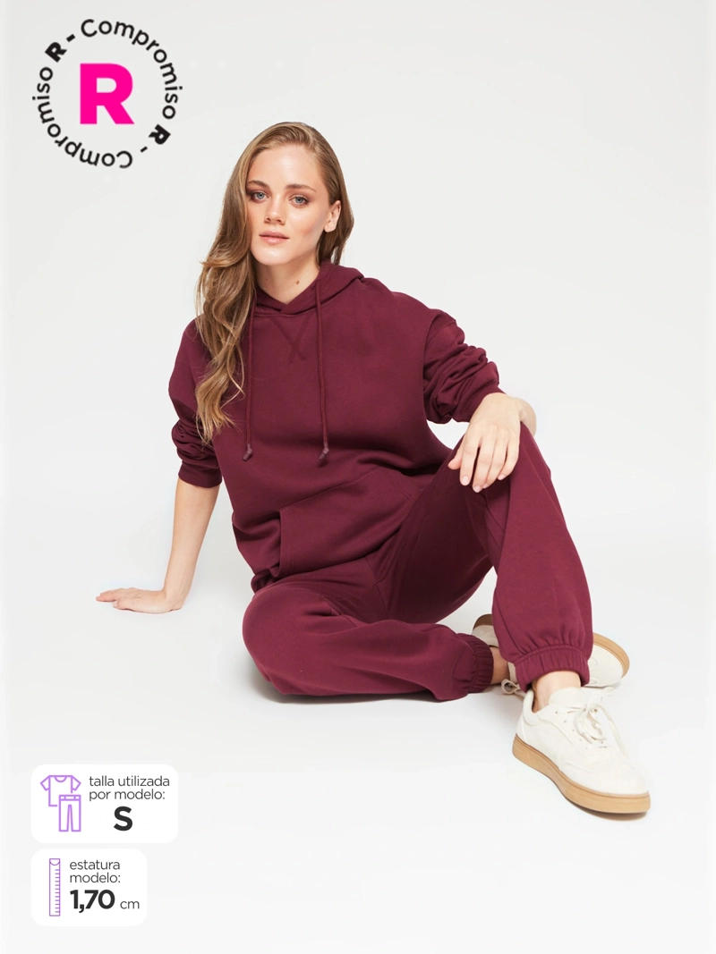 PANTALÓN DE BUZO MUJER INDEX ALGODÓN BÁSICO - 1
