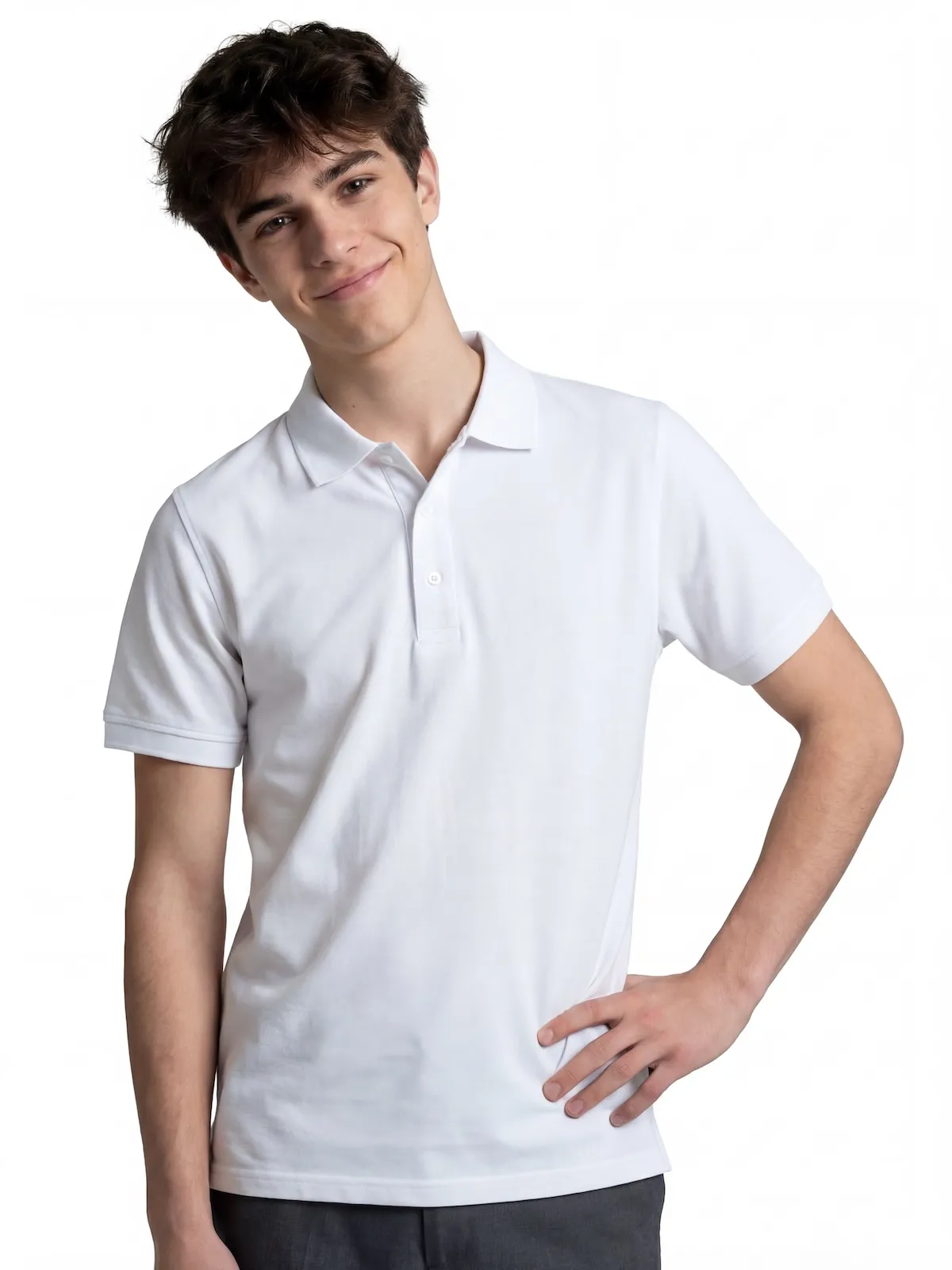 POLERA NIÑO TEST CUELLO PIQUE - 1