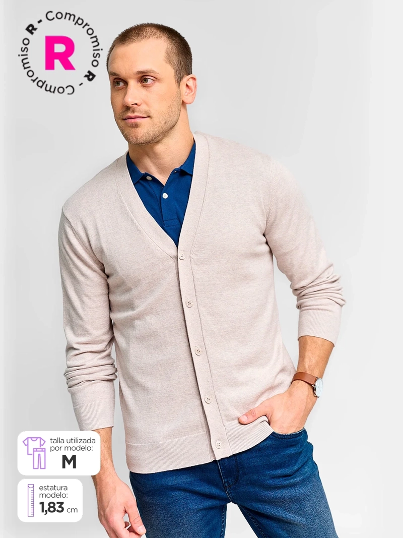 CARDIGAN HOMBRE CACHAREL ALGODÓN  - 1