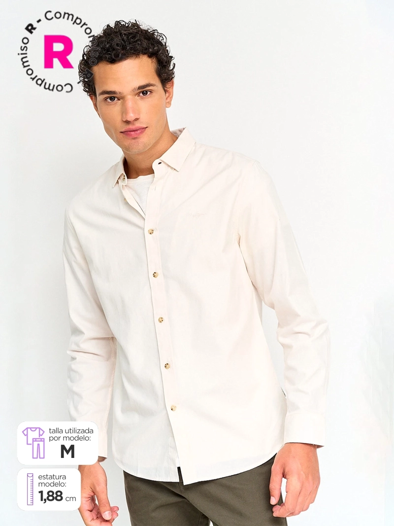 CAMISA HOMBRE PEPE JEANS ALGODÓN MANGA LARGA - 1
