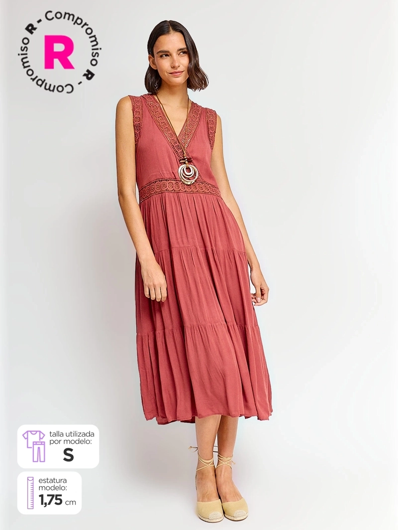 VESTIDO MUJER TATIENNE MIDI MACRAMÉ - 1