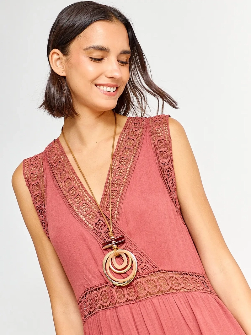VESTIDO MUJER TATIENNE MIDI MACRAMÉ - 4