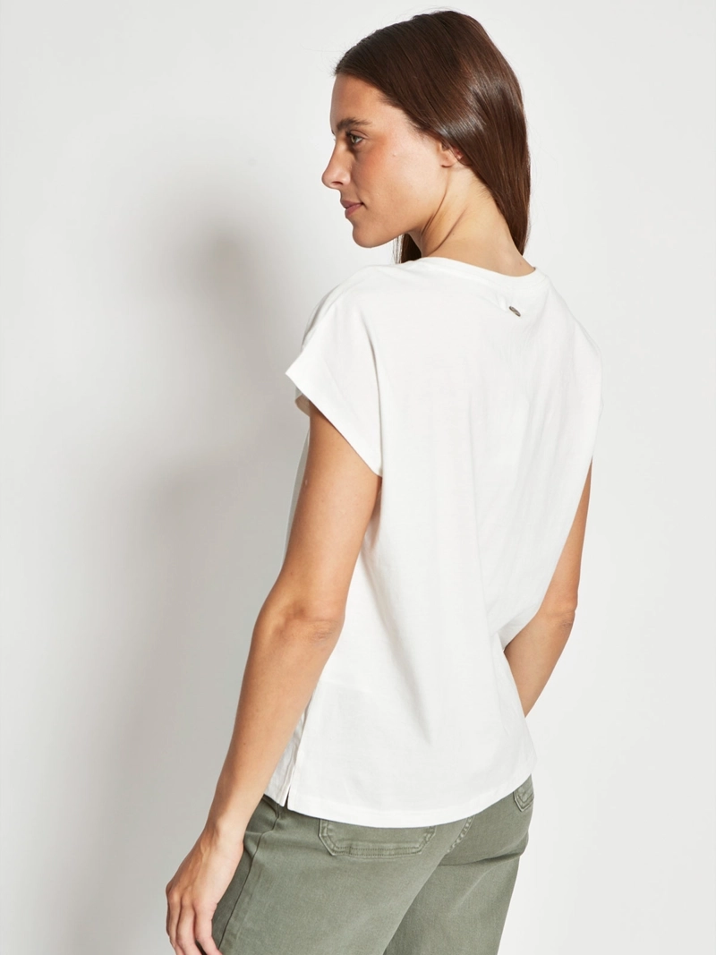 POLERA MUJER REGATTA ALGODÓN MANGA CORTA BORDADO - 2