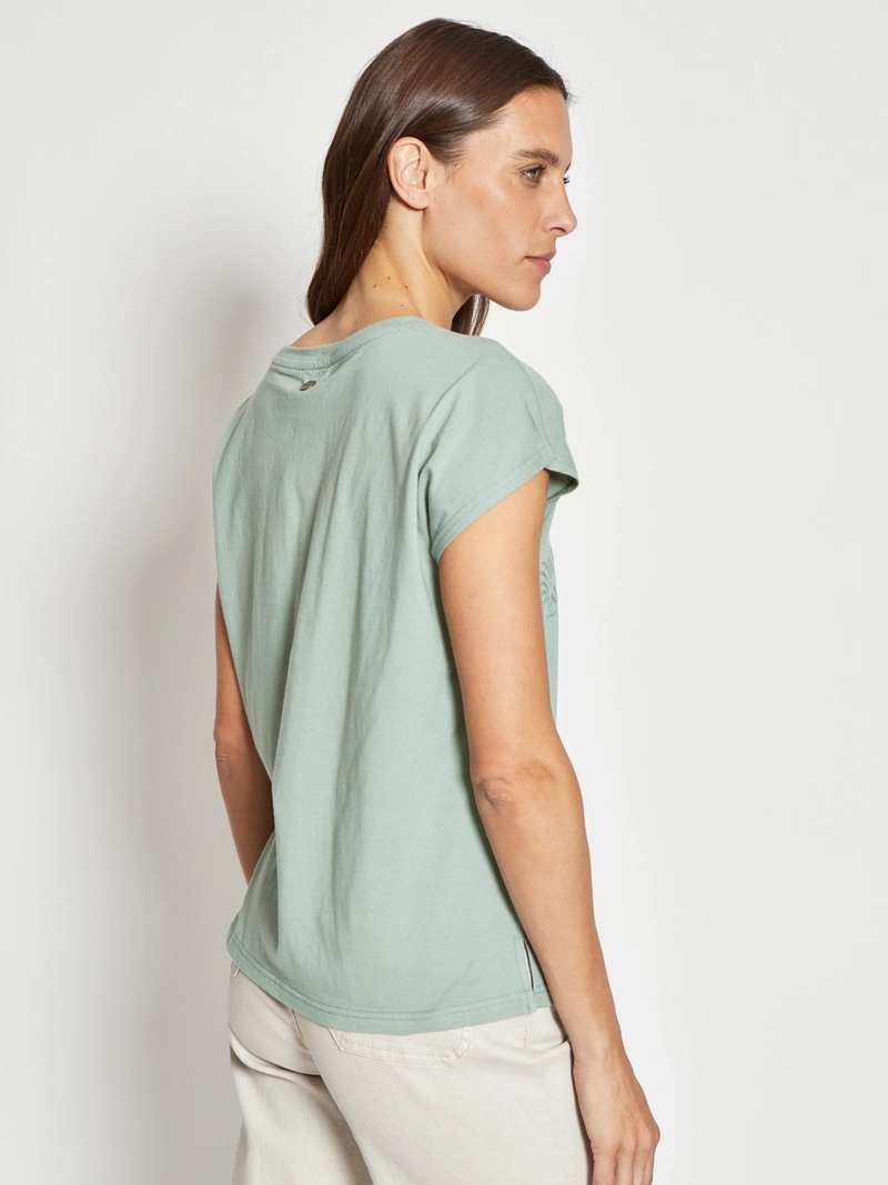 POLERA MUJER REGATTA ALGODÓN MANGA CORTA BORDADO - 2