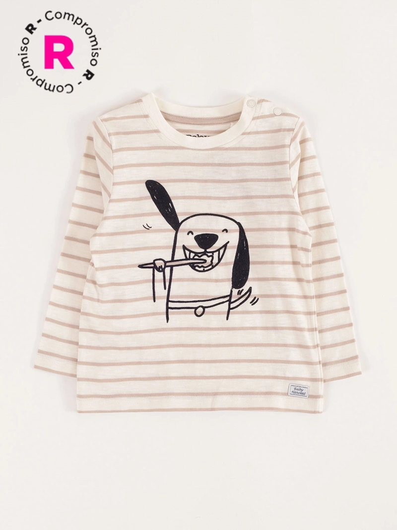 POLERA MANGA LARGA ALGODÓN NIÑO BABY HARVEST LÍNEAS