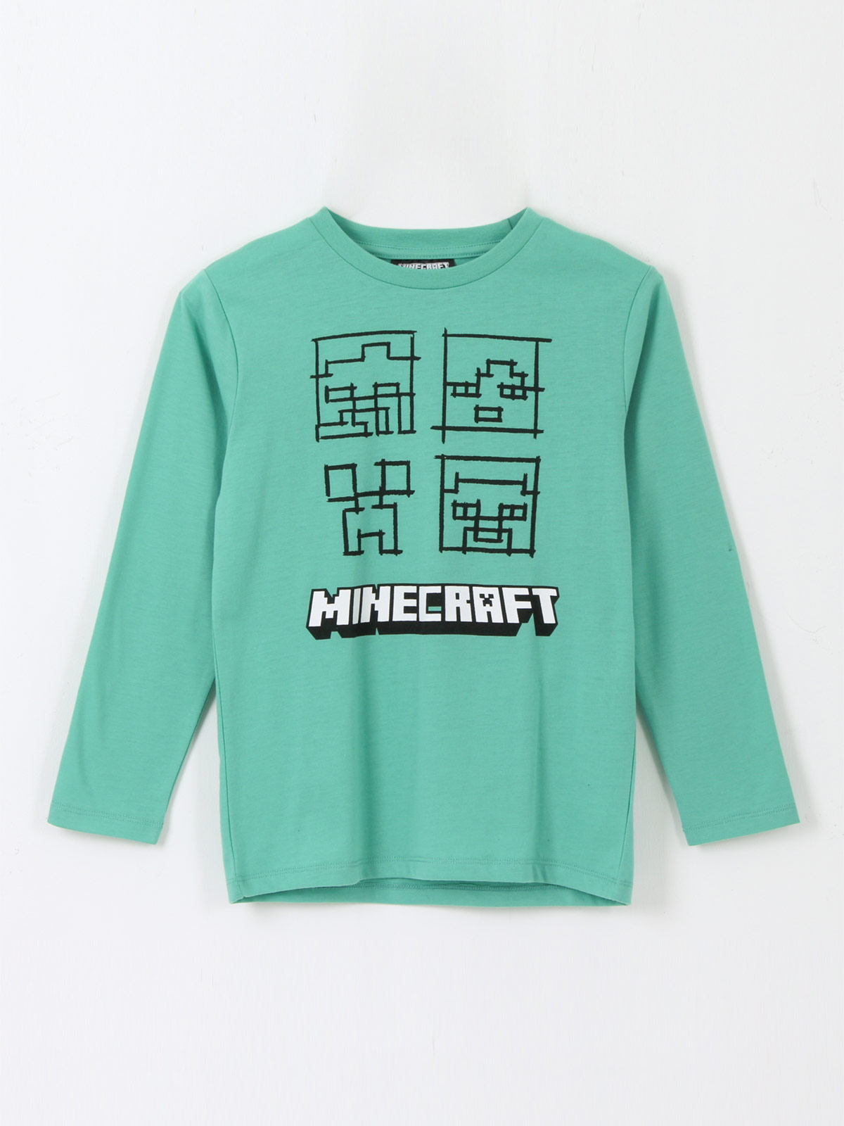 POLERA NIÑO MINECRAFT MANGA LARGA
