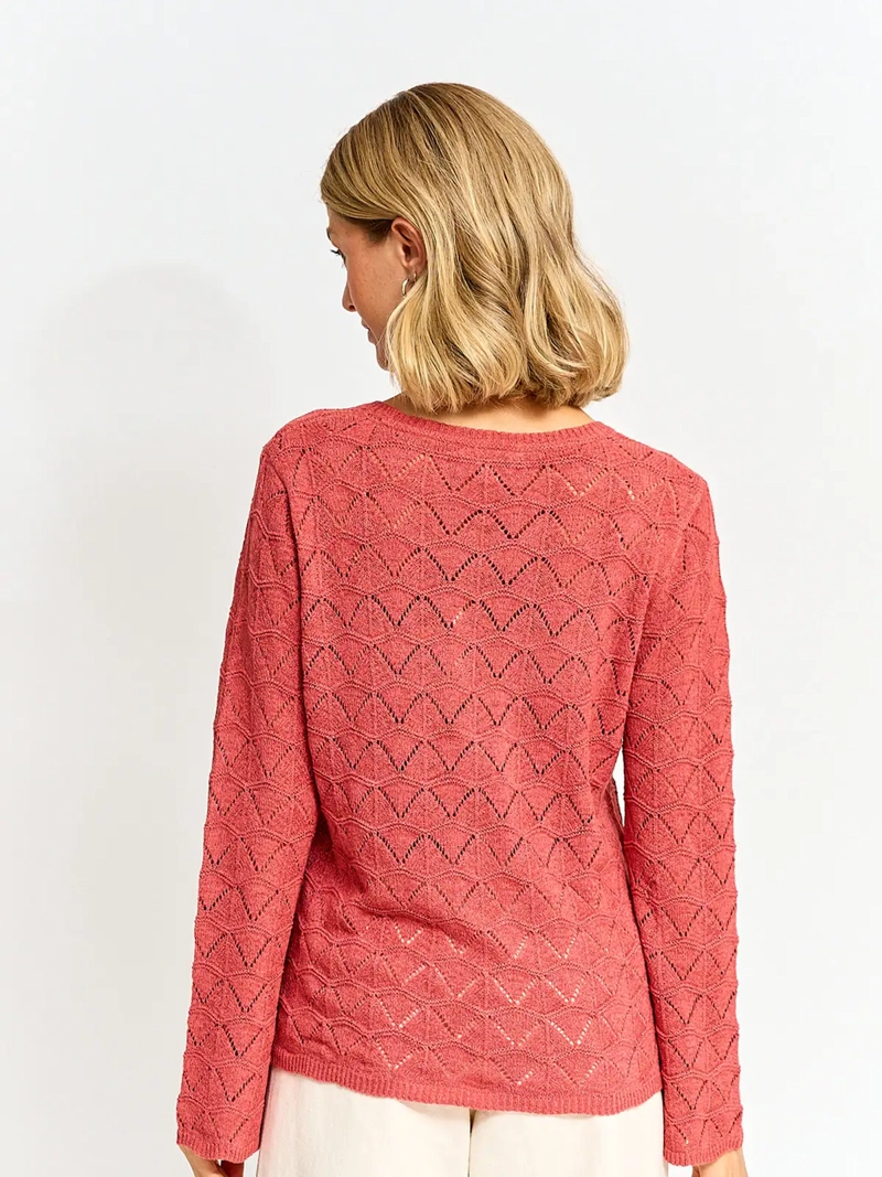 SWEATER MUJER AZIZ MANGA LARGA CALADO - 2
