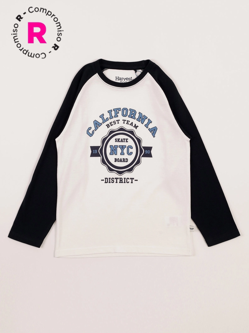 POLERA MANGA LARGA ALGODÓN NIÑO HARVEST FOOTBALL