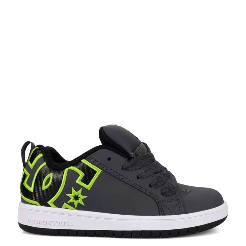 ZAPATILLAS NIÑO DC SHOES URBANO GRIS COURT GRAFFIK CUERO - 1
