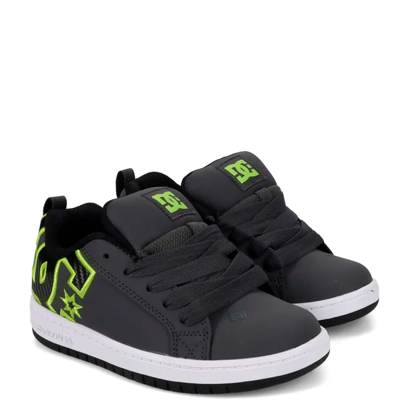 ZAPATILLAS NIÑO DC SHOES URBANO GRIS COURT GRAFFIK CUERO - 2