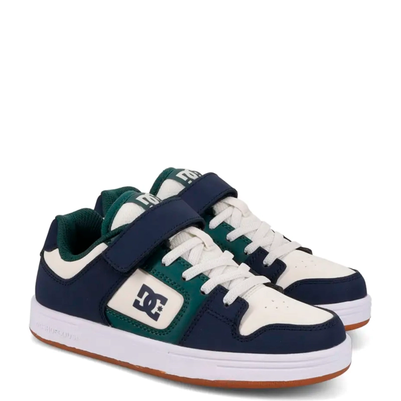 ZAPATILLAS NIÑO DC SHOES URBANO AZUL MANTECA 4V CUERO
