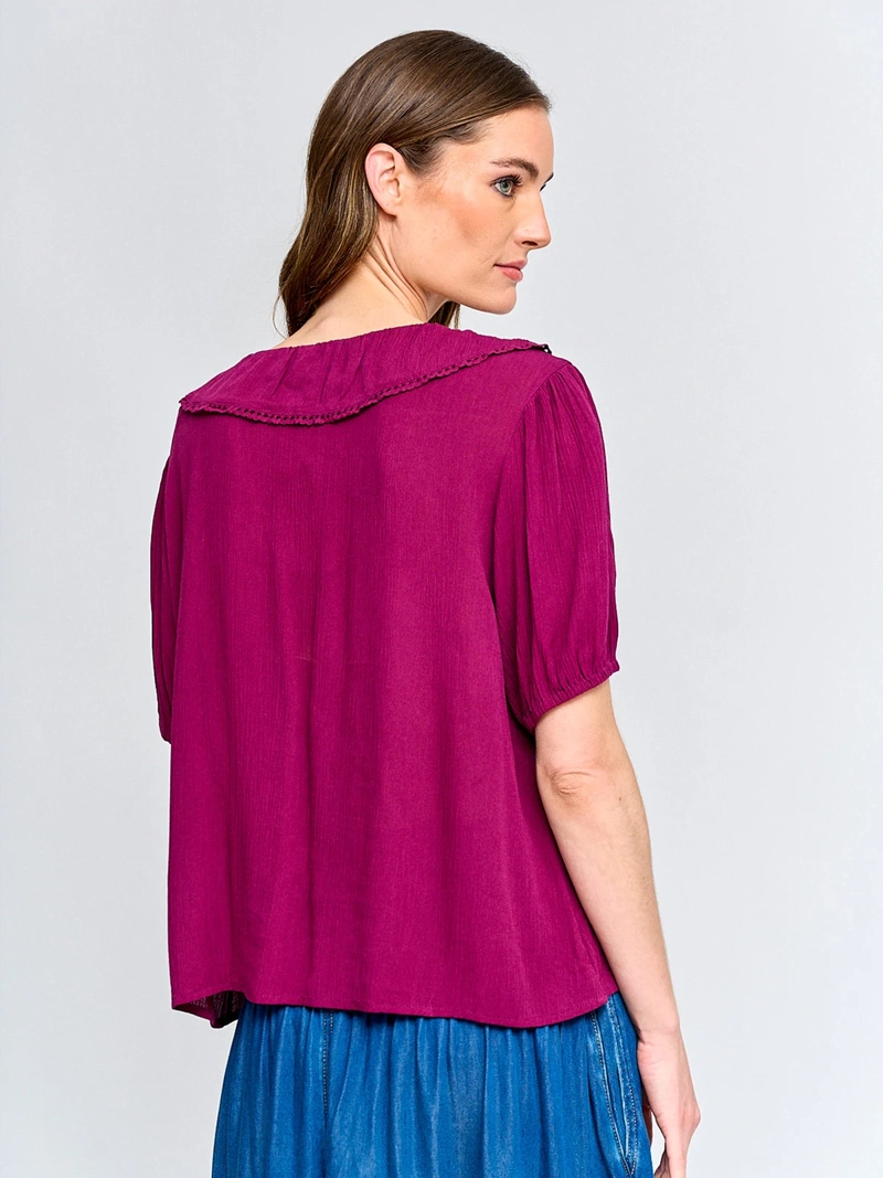 BLUSA MUJER TATIENNE MANGA CORTA VUELOS - 2
