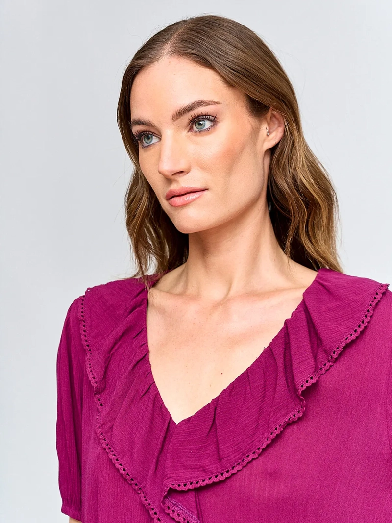BLUSA MUJER TATIENNE MANGA CORTA VUELOS - 3