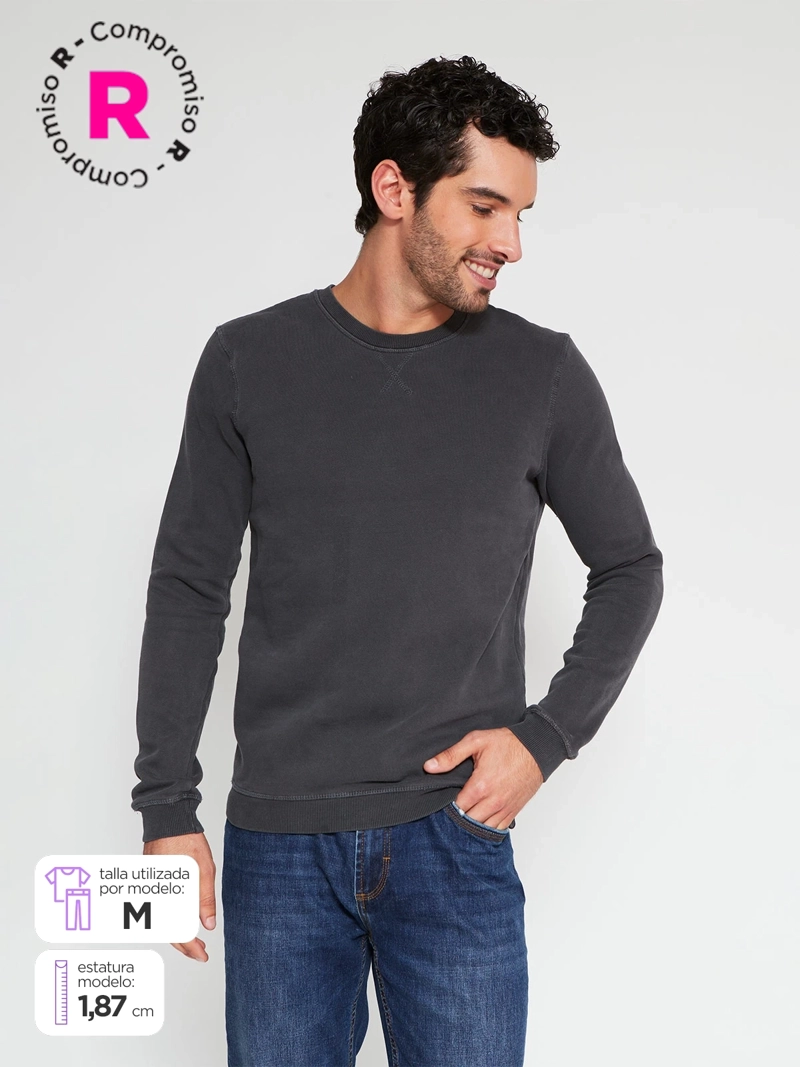 POLERÓN HOMBRE MARQUIS ALGODÓN CUELLO REDONDO LAVADO - 1