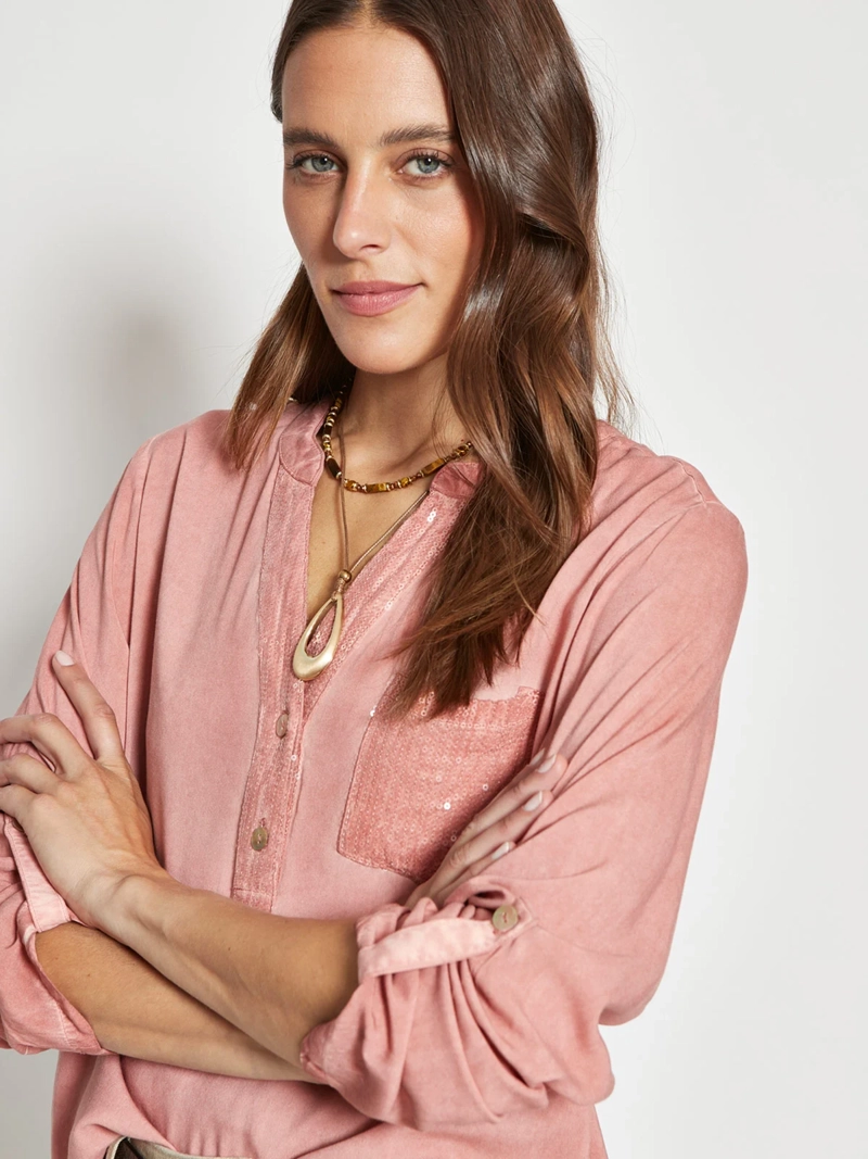 BLUSA MUJER TATIENNE MANGA LARGA LENTEJUELAS - 3