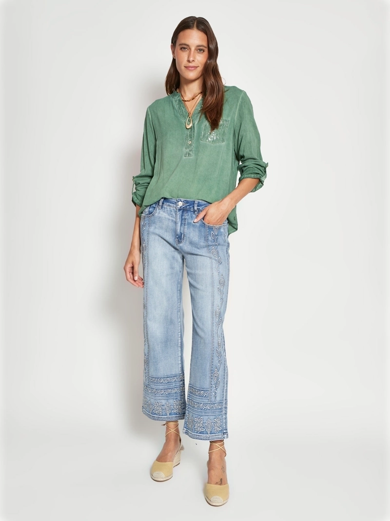 BLUSA MUJER TATIENNE MANGA LARGA LENTEJUELAS - 4