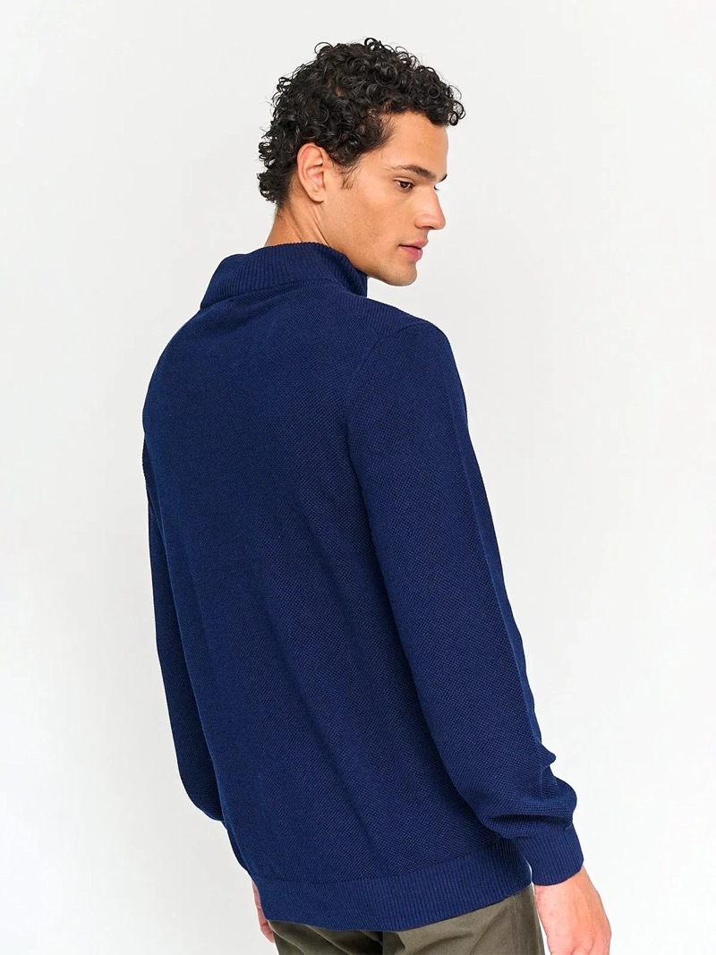 SWEATER HOMBRE KENNETH STEVENS ALGODÓN CIERRE - 2