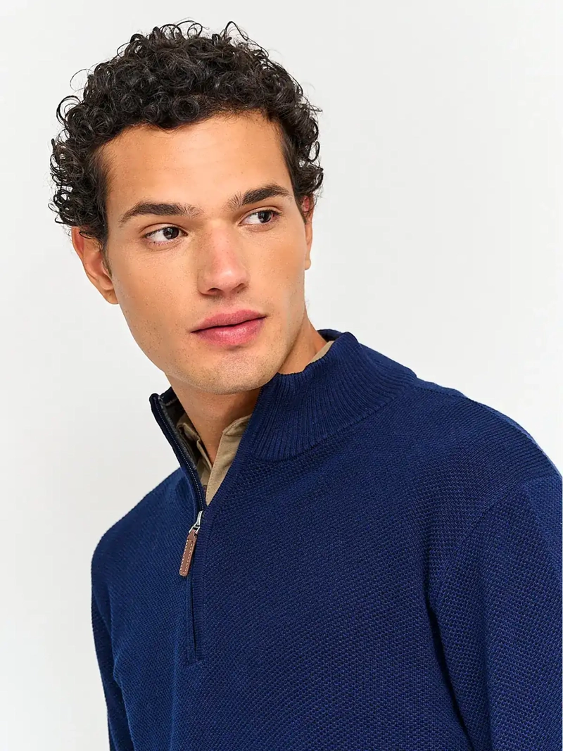 SWEATER HOMBRE KENNETH STEVENS ALGODÓN CIERRE - 3