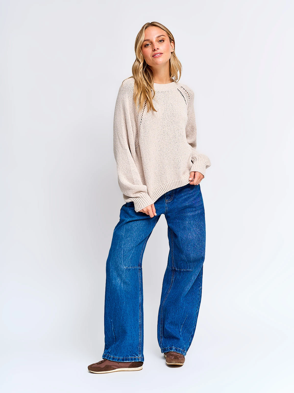 SWEATER MUJER INDEX MANGA LARGA BÁSICO - 4