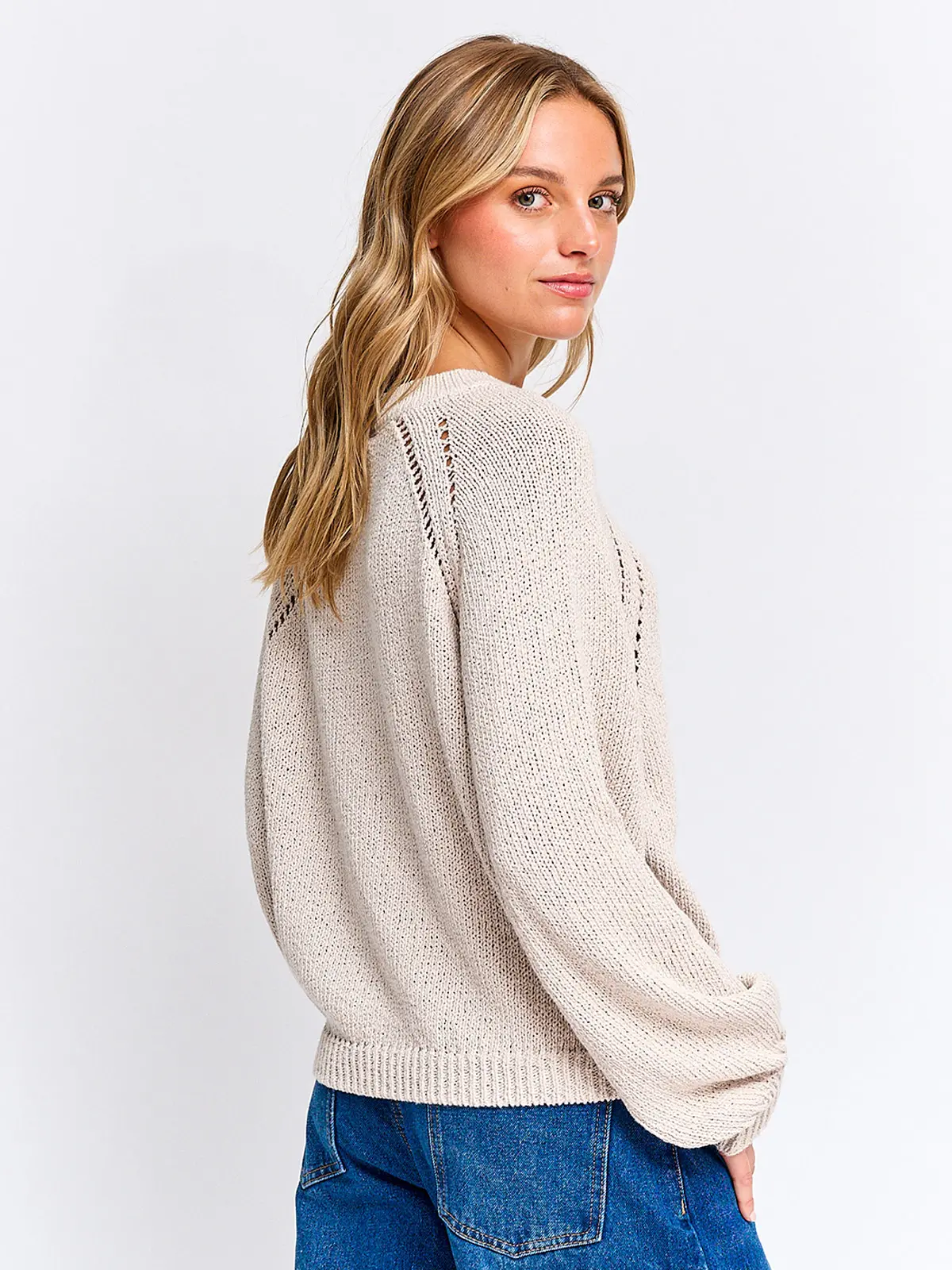 SWEATER MUJER INDEX MANGA LARGA BÁSICO - 2
