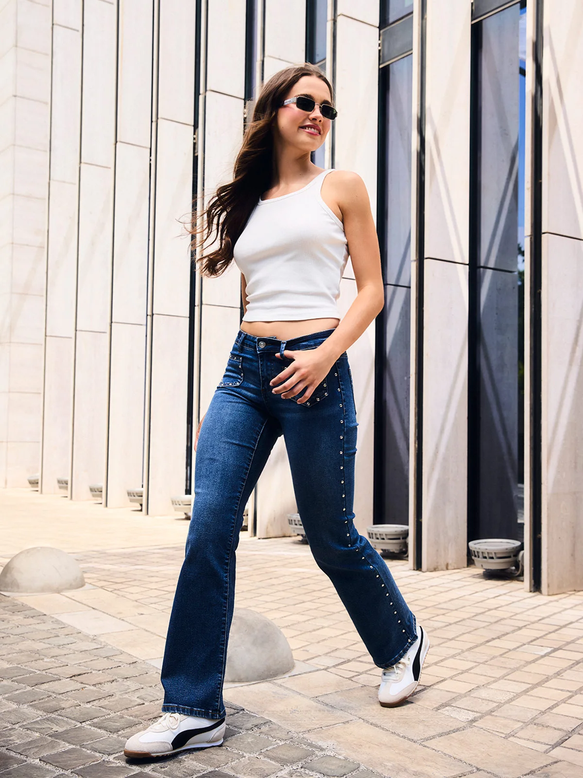 JEANS MUJER INDEX ALGODÓN TACHAS - 1