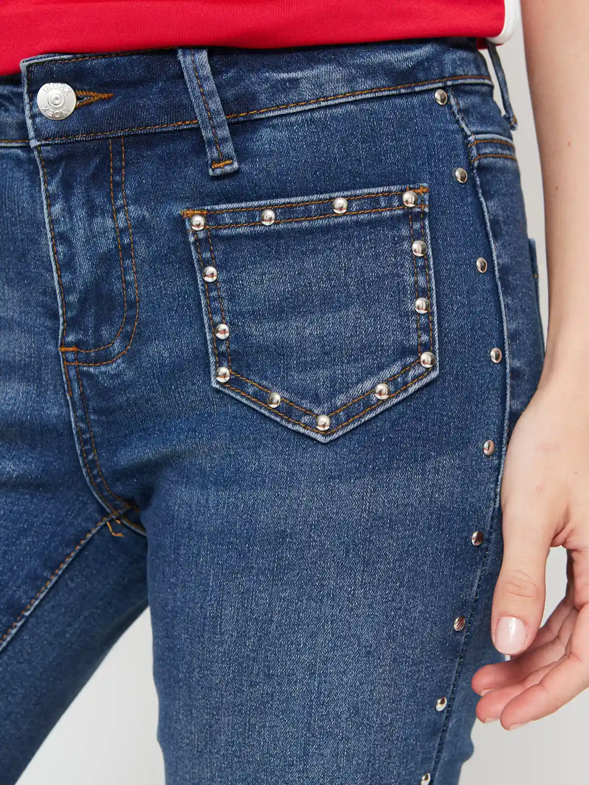 JEANS MUJER INDEX ALGODÓN TACHAS - 5