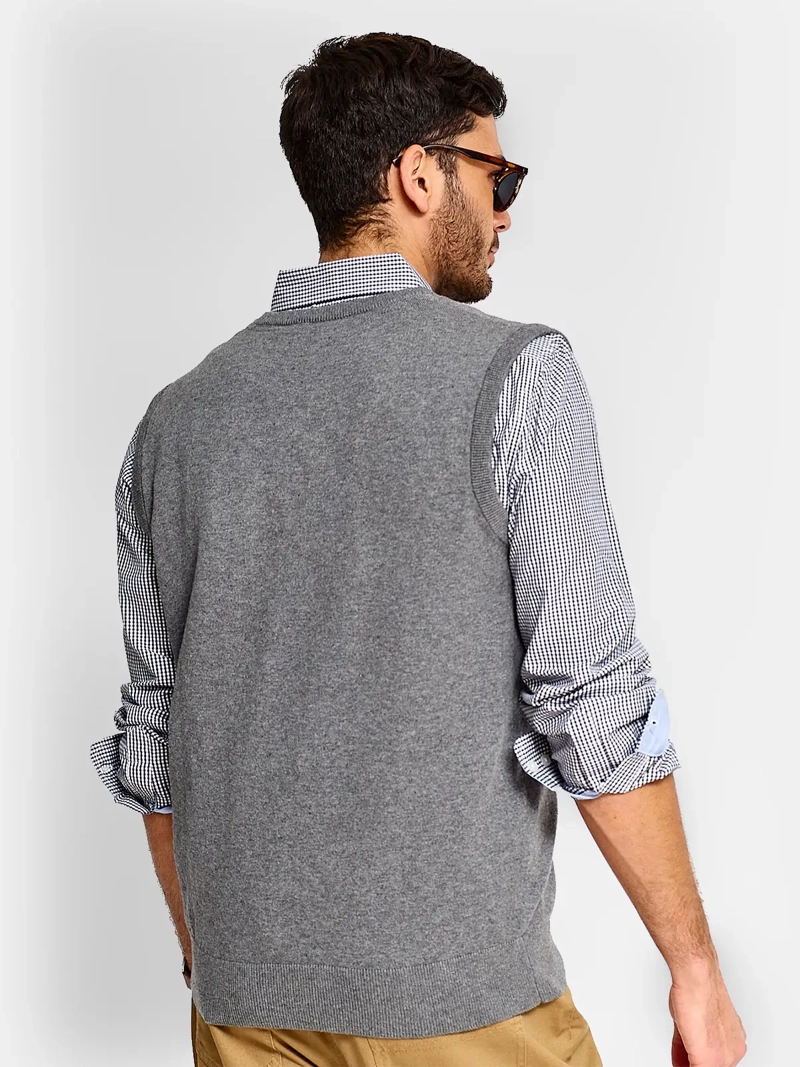 SWEATER HOMBRE KENNETH STEVENS ALGODÓN SIN MANGAS - 2