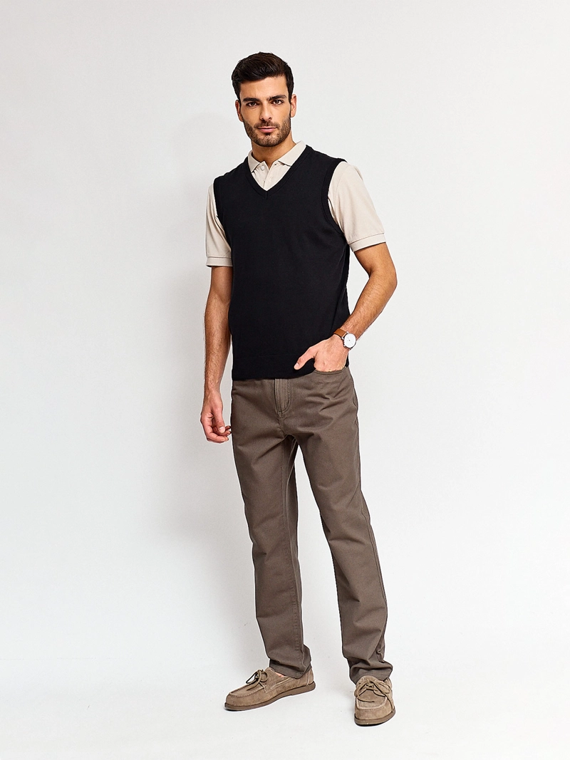 SWEATER HOMBRE KENNETH STEVENS ALGODÓN SIN MANGAS - 4