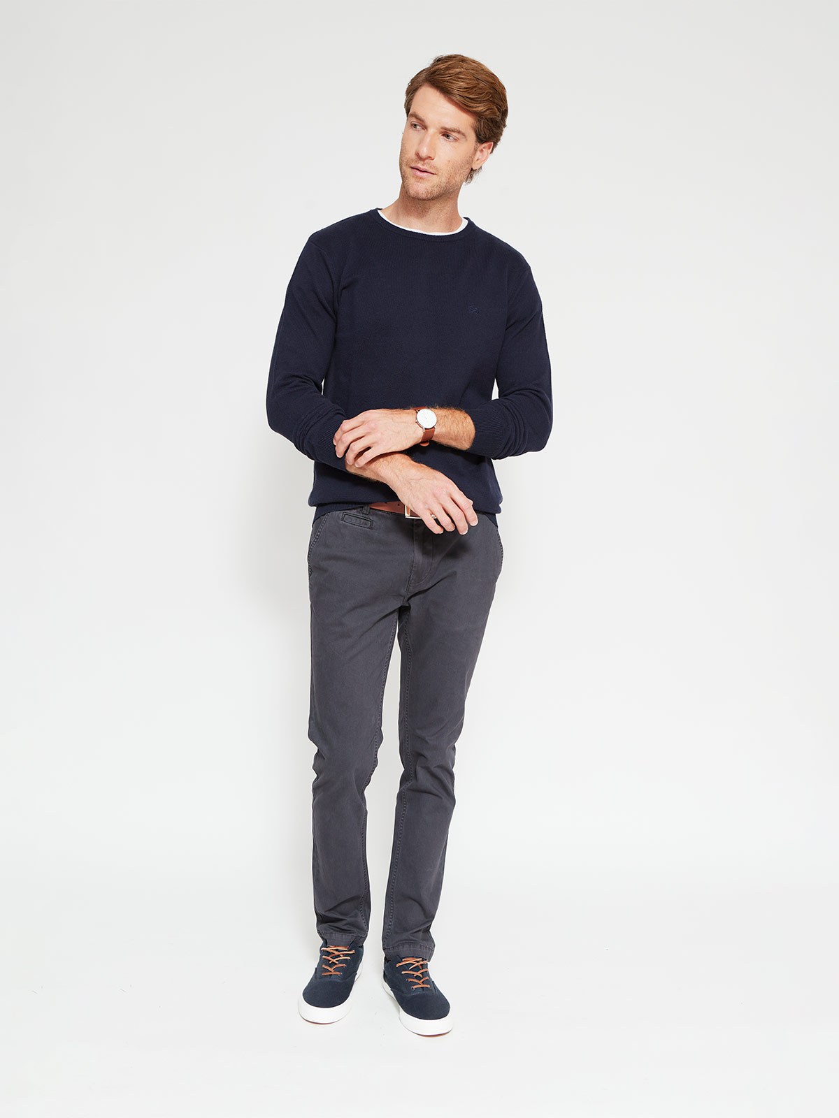 SWEATER HOMBRE REGATTA ALGODÓN CUELLO REDONDO BÁSICO - 4
