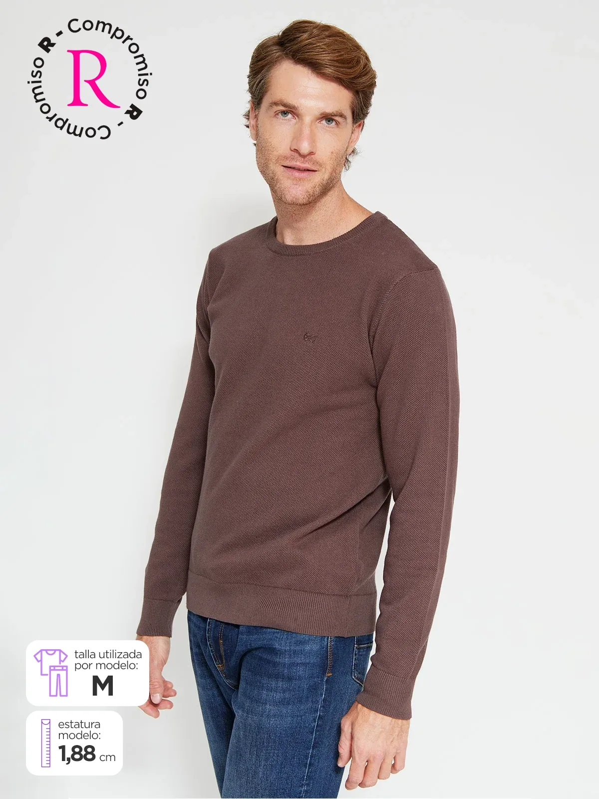 SWEATER HOMBRE REGATTA ALGODÓN CUELLO REDONDO BÁSICO - 1